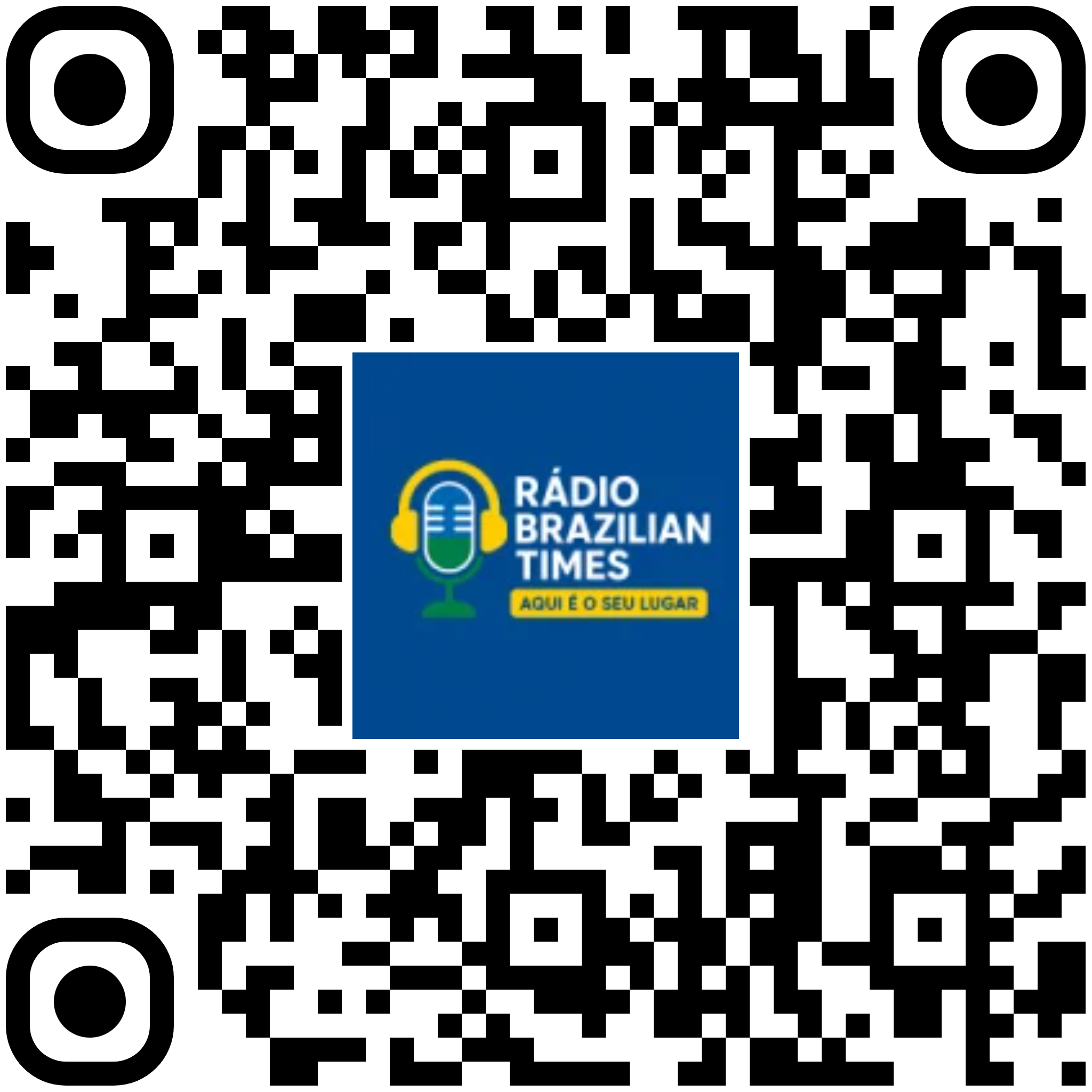 QR code para baixar o app da Rádio Brazilian Times na App Store (iOS)